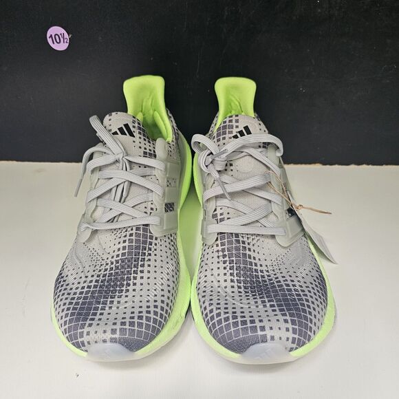 New Size 10.5 Men's Adidas Ultraboost Light Grey Silver Digital Green IG7963 - Picture 12 of 12